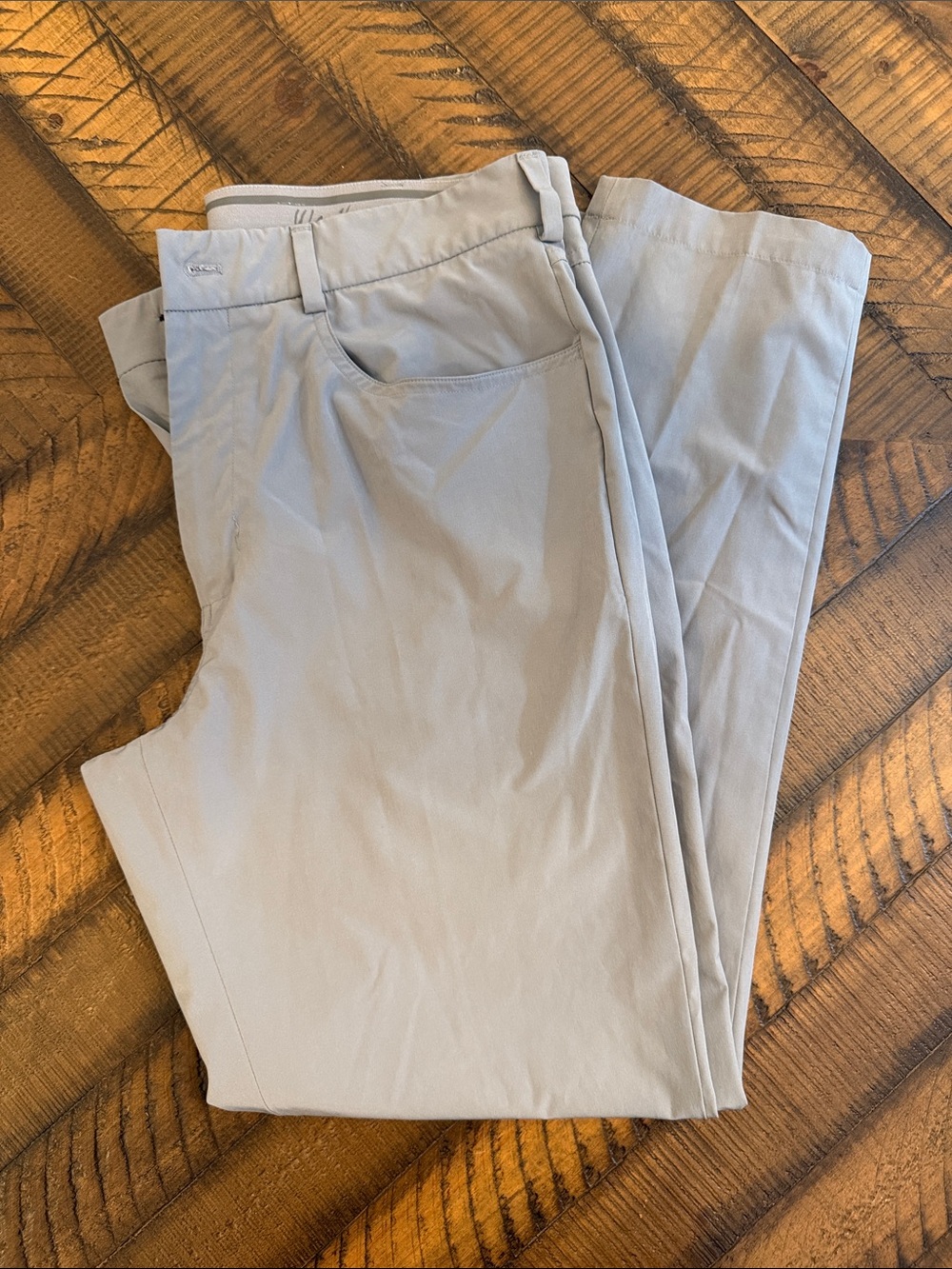 Walter Hagen Light Gray Chino Pants - Performance Slim Fit
